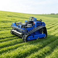 Tondeuse à gazon télécommandée à essence 224CC 4500W, autotractée, zéro-turn, fonction mulching, largeur de coupe 55cm, hauteur de coupe 20-150mm