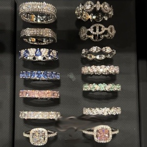 แหวนเปิดน้ำตาลเพชรทองแดงชุบทอง<span class=keywords><strong>แท้</strong></span>หรูหราหรูหราแฟชั่นชั้นสูงสำหรับผู้หญิงใส่ได้กับทุกชุด - Product Image 2