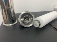 Sistema de Filtração de Líquidos Industrial com Carcaça de Aço Inoxidável, Filtro de Cartucho Único para Água
