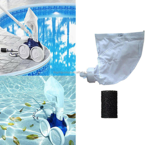 POOL Lot de 2 sacs de nettoyage de piscine en maille de nylon pour <span class=keywords><strong>Polaris</strong></span> <span class=keywords><strong>280</strong></span>, 480 Nettoyeur de piscine à fermeture éclair K13 K16 - Product Image 2