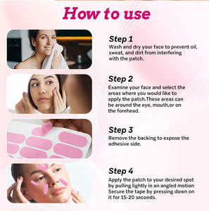 <span class=keywords><strong>Bandes</strong></span> de lifting facial au collagène infusé, patchs pour rides du sourire et <span class=keywords><strong>bandes</strong></span> de lifting pour les yeux, pour usage nocturne - Product Image 6