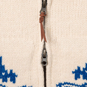 Manteau d'hiver ample personnalisé OEM pour hommes avec motif jacquard 100% coton épais <span class=keywords><strong>pull</strong></span> tricoté col marin fermeture à glissière pour l'automne - Product Image 5