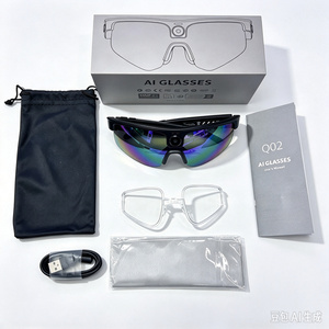 New Q02 AI Sports <b>Glasses</b>, 8MP <b>Camera</b> 1200P Video Recording, Dual Mic Noise Reduction, Real-time Translation, AI Assistant Navig - Product Image 5