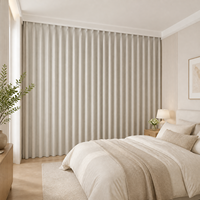 Cortina Opaca 100% Chenille Modelo 1041 Antibacteriana ISO 20645, Aislante Térmico y Acústico, Cortinas de Poliéster Pesado de 850 g/m² para Dormitorio