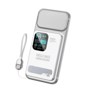 Batterie externe magnétique puissante LY5 N52 avec écran TFT, charge sans fil 15W, charge filaire PD 20W, support en aluminium et verre, 5000/10000mAh