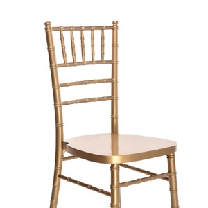 Silla de Comedor Chiavari de Madera Maciza Dorada para Bodas, Banquetes y Eventos - Silla Clásica de Madera para Decoración de Hoteles y Fiestas - Product Image 4