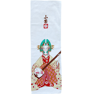 Personnage de bande dessinée coloré mignon japonais populaire avec serviette de main Tenugui en toile de tissu japonais traditionnel - Product Image 5