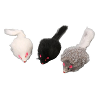 Jouet interactif pour chaton en fausse fourrure douce, mini souris sonore anti-ennui pour l'exercice intérieur des chats