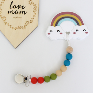 Clips de cuentas de silicona para mordedores de bebé, cadena de seguridad para chupete - Product Image 3