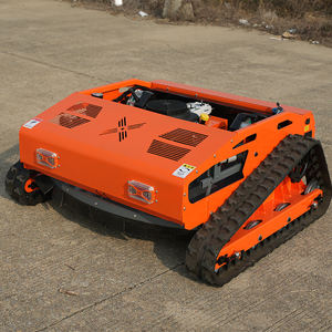 Mesin pemotong rumput kendali jarak jauh potongan lebar 800mm 1000mm mesin bensin 4-tak dengan trek karet & bajak salju - Product Image 5