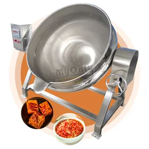 MYONLY Industrial 200 Liter Electric Steam Tilt Kettle Small Jam Cooker Cook Sandwich Pot with Agitator