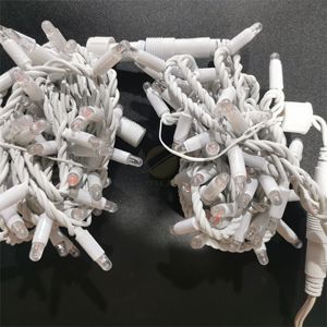<span class=keywords><strong>Cable</strong></span> blanco de alta calidad IP65 impermeable 10m 100LEDs <span class=keywords><strong>Cable</strong></span> de goma al aire libre Navidad LED Cadena de luces con luces intermitentes - Product Image 2
