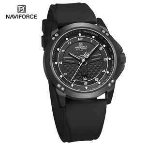 NAVIFORCE 8031 <span class=keywords><strong>BWB</strong></span> Tout Noir Grand Cadran Vente en Gros Usine Pas Cher Quartz Hommes Montres-Bracelets Garçon Cadeau Logo Personnalisé OEM montres hommes - Product Image 3