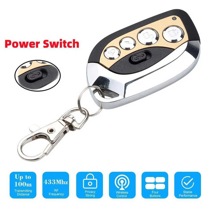 Auto Remote Control Duplicator 433MHZ Control Garage Door Metal Remote Controller for Car Garage Door Electric Curtain