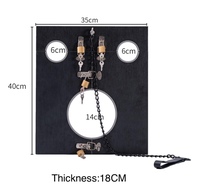 Pilier de soumission BDSM professionnel en bois pour couples, robuste en contreplaqué de bouleau, avec quatre cadenas, chaîne sécurisée, design portable pour l'entraînement des esclaves