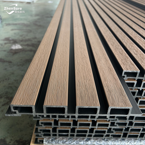 Système de panneaux muraux et de grilles en plastique-<span class=keywords><strong>bois</strong></span> WPC pour façades extérieures modernes - Product Image 6