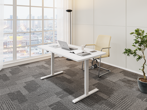 Bureaux de travail ergonomiques réglables en hauteur NBHY à prix d'usine pour espaces commerciaux et bureaux – Bureau assis-debout à moteur unique - Product Image 1