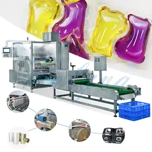 Polyva shrink wrapping laundry detergent liquid pod soft making filling machine manufacturer