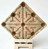 Palettes en bois moulées de qualité industrielle, à usage unilatéral avec fourches à quatre voies d'entrée, imperméables et résistantes à l'humidité