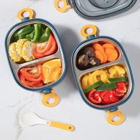 Boîte à lunch chauffante électronique portable Icen S04 à trois niveaux (1-3L) en acier inoxydable sans BPA avec couvercle en plastique
