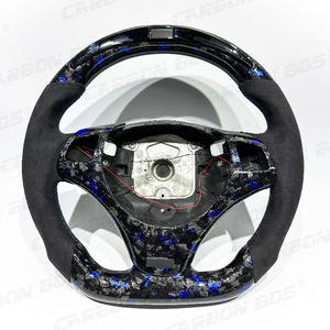 Volantes Deportivos LED de Fibra de Carbono Forjada Azul para <span class=keywords><strong>BMW</strong></span> E92 E91 E93 E82 E84 E87 E88 E89 320i 325i 330i 335i 328i Serie 3 con Palanca de Cambios - Product Image 1