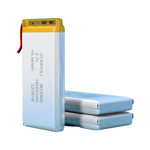 ZonYou סוללת ליתיום פולימר בצפיפות אנרגיה גבוהה 803060 תא פאוץ' 1800mAh LiCoO2 קתודה 500 מחזורים 22 גרם לרמקול בלוטות' - Product Image 1