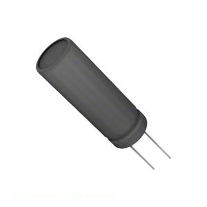 Condensador Original de Aluminio con Orificio Pasante, 100uF, 20%, 25V, Radial TH, 100 uF, 25ZLG100MEFC6.3X11 - Product Image 1