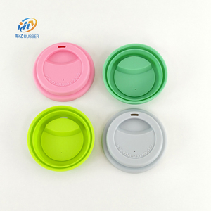 Tùy Chỉnh Cấp Thực Phẩm Vòng Hình Tái Sử Dụng Đầy Màu Sắc Silicone Cup Nắp Bền Nước Trái Cây Cà Phê Uống Cup Bìa Tùy Chỉnh Cup Với Nắp Đậy - Product Image 2
