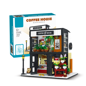 1454 PCS Floral Coffee House avec effets de lumière Blocs de construction <span class=keywords><strong>Jouet</strong></span> pour enfants-Jeu créatif sur le thème de la nature et modèles personnalisables - Product Image 1