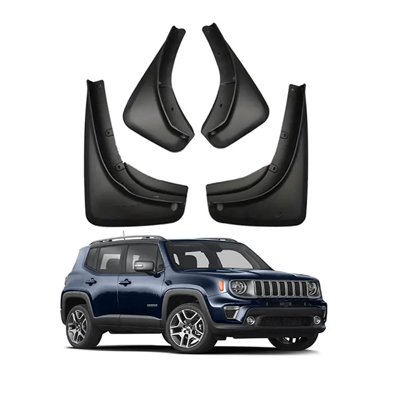 Personalizado Frente e Traseiro Mudflaps Respingo Guardas Fender Flares Carro Mudguard Mud Flaps para Jeep Renegade 16-23 moldado