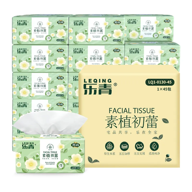 Customized Logo 100% Virgin Pulp Factory Direct Sale 5ply facial tissue For Household/Hotel/Office