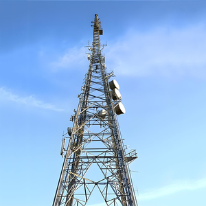 Tour de télécommunication angulaire en acier de 5g 45 50 55 65 70 80 mètres avec trois pieds de support certifiée ISO9001 - Product Image 5