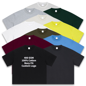 <span class=keywords><strong>Camiseta</strong></span> de Alta Calidad de 400 g/m², Fabricación OEM, Logotipo DTG, 100% Algodón, Peso Pesado, Personalizada para Hombre, Hombros Caídos, Corte Cuadrado - Product Image 1