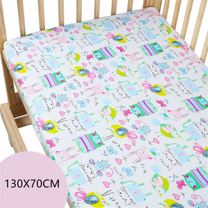 Sábana bajera de 100% algodón <span class=keywords><strong>para</strong></span> <span class=keywords><strong>cuna</strong></span>, funda protectora suave <span class=keywords><strong>para</strong></span> cama de bebé y sábana elástica, ropa de cama de recién nacido con dibujos animados - Product Image 4