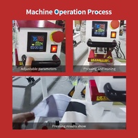 Presse à chaud pneumatique semi-automatique pour vêtements Pressing à une station pour vêtements de transfert de chaleur