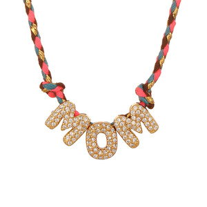 Collar Luoyan <span class=keywords><strong>de</strong></span> Latón Chapado en Oro con Incrustaciones <span class=keywords><strong>de</strong></span> Circonio, Colgante con Letra <span class=keywords><strong>de</strong></span> <span class=keywords><strong>Amor</strong></span>, Regalo <span class=keywords><strong>de</strong></span> Moda para el Día <span class=keywords><strong>de</strong></span> la Madre, Cumpleaños, <span class=keywords><strong>Aniversario</strong></span>, Mujeres - Product Image 5