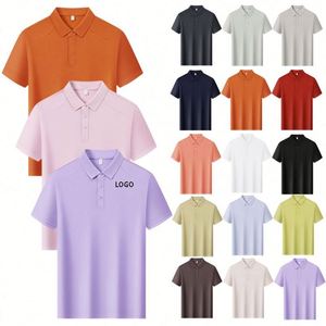 Polo pour homme de haute qualité, personnalisé avec logo, en coton, polyester et lyocell, séchage rapide, pour le golf, l'entraînement, les affaires, les employés - Product Image 2