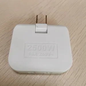 Adaptador de tomada 3 em 1 para viagem, adaptador universal de tomada conversor de energia portátil giratório para viagem