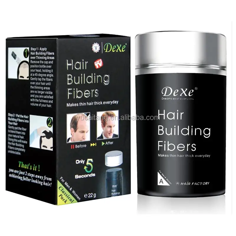 DEXE Hair Thicken Fibers Powder 22g Cotton Hair Building Fibers Refill cotton hair fibres original factory private label OEM