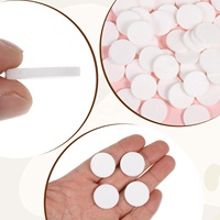 Coussinets de remplacement en feutre blancs ronds non parfumés pour diffuseur de parfum et d'huiles essentielles, pour clip de ventilation de voiture, également utilisables comme support pour bijoux