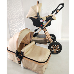 Carriola Plegable de Aluminio para Bebés Costway, Cochecito Infantil con Bolsa para Pañales, Color Caqui - Product Image 6