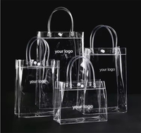 Offre Spéciale Logo personnalisé PVC sac fourre-tout transparent à la mode bonbons motif étui à fermeture éclair clair Shopping étui à cosmétiques