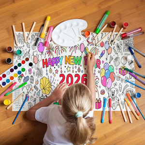 Nappe de coloriage réutilisable et non toxique pour enfants - Toile de peinture lavable pour les fêtes de Noël et de Pâques et les jeux <span class=keywords><strong>en</strong></span> <span class=keywords><strong>famille</strong></span> - Product Image 3