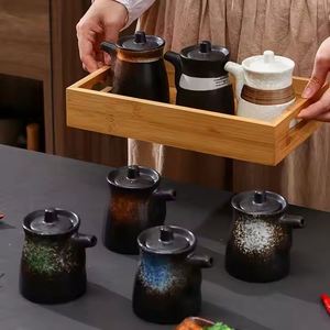 Olive Oil Dispenser Ceramic Sauce Pot Seasoning Jar Soy Japanese Style Sauce <b>Bottle</b> Microwavable <b>200ml</b> Kitchen Supply - Product Image 3