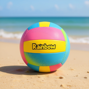 Ballon de beach-volley en néoprène jaune fluo 200g 22cm Équipement d'entraînement MAZZEO GIOCATTOLI - Product Image 2