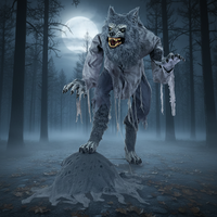 Nouveauté Halloween : Grand loup-garou effrayant électrique pour la décoration de maison hantée