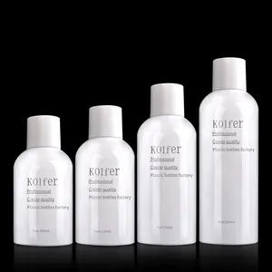 Flacone cosmetico di lusso 100ml 120ml 150ml 200ml cilindro bianco PET plastica toner bottiglia imballaggio cosmetico