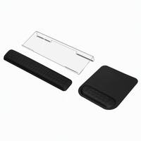 Support de clavier d'ordinateur rectangulaire en mousse à mémoire de forme MOSISO avec repose-poignets et tapis de souris 17,12x2,76 pouces, ergonomique et massant, facile à utiliser
