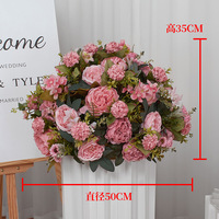 J-FB062 Grandes boules de fleurs pour centres de table de mariage, boule de fleurs de 60 cm pour mariage, boule de fleurs artificielles en soie, boule de fleurs de mariage
