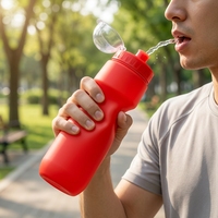 Bouteille d'eau de cyclisme personnalisée en plastique LDPE PE de 700 ml, sans BPA et saine, bouteille d'eau à presser pour vélo, pour les voyages